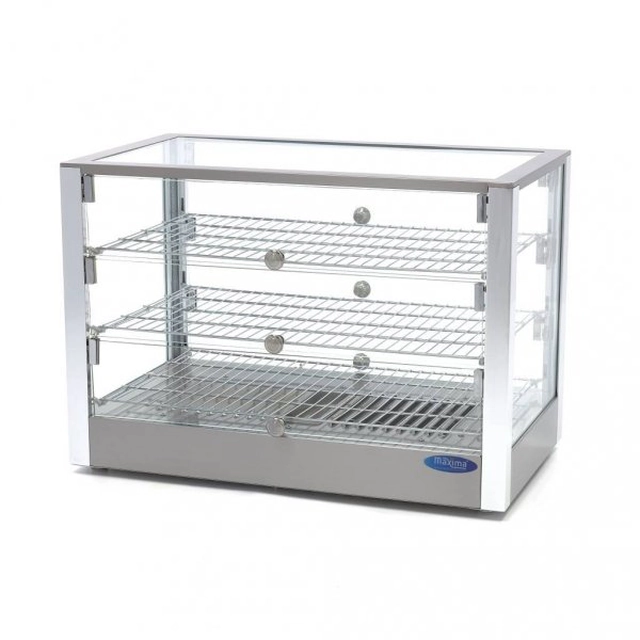 Maxima RVS verwarmingsdisplay voor sandwiches 3 horizontaal - 70 cm - 115L MAXIMA 09400788