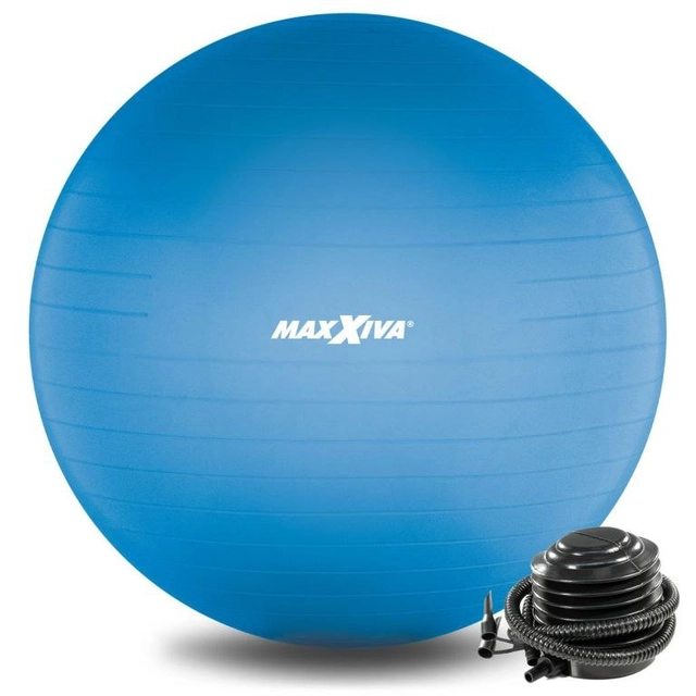 MAXXIVA Ballon de gymnastique Ø 55 cm avec pompe, bleu