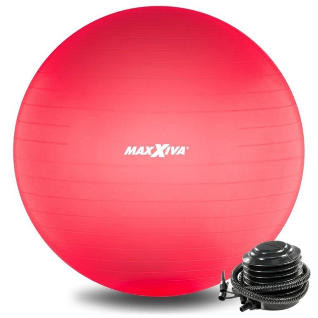 MAXXIVA Ballon de gymnastique Ø 85 cm avec pompe, rouge