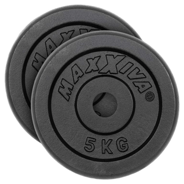 MAXXIVA Set of 2 dumbbell weights with a total weight of 10 kg