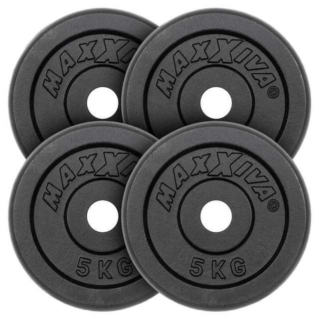 MAXXIVA Weight set 4 x 5 kg, cast iron