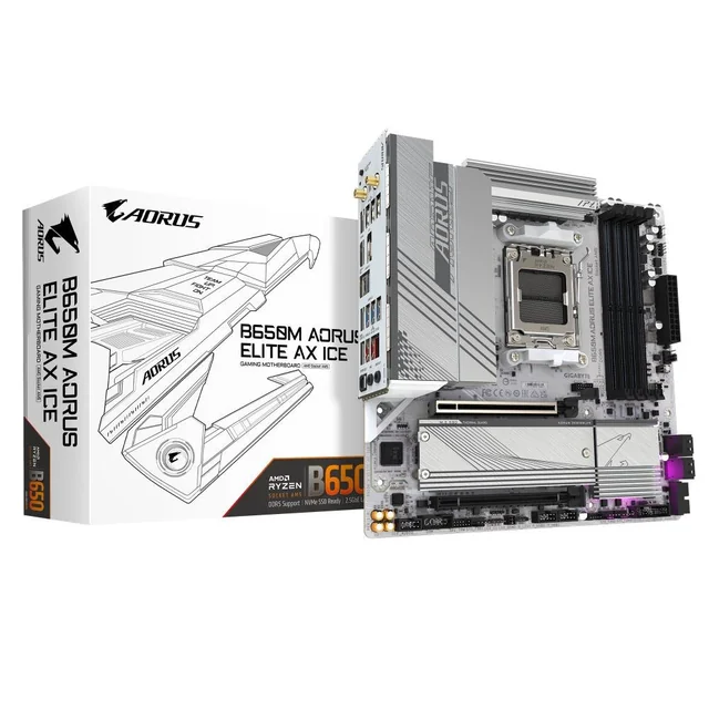 MB AMD B650 SAM5 MATX/B650M A ELITE AXE ICE GIGABYTE