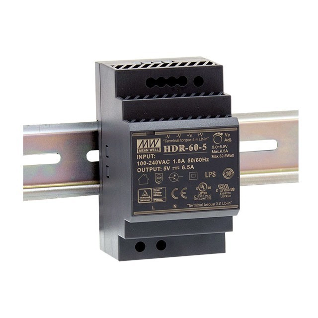 MEAN WELL HDR-60-15 15V 4A 60W strømforsyning