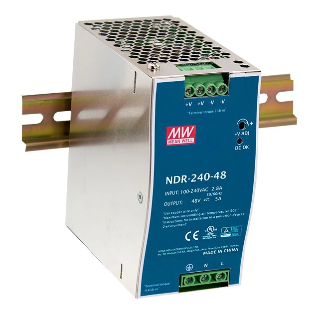 MEAN WELL NDR-240-24 24V 10A 240W fonte de alimentação