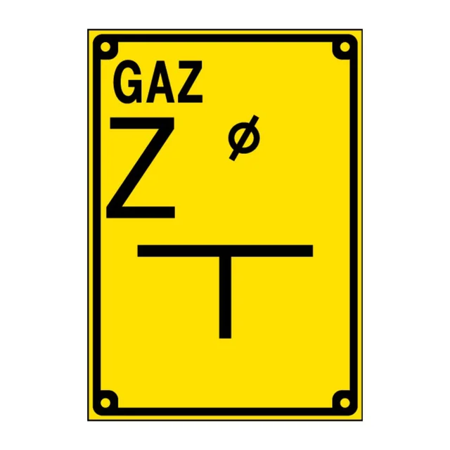 Mechanisches Verschlussbrett an einer Gasleitung