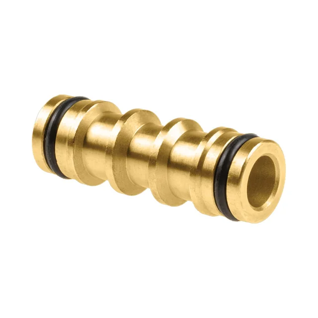 Medeninasti dvojni konektor BRASS 3/4", 1/2" /oznaka/