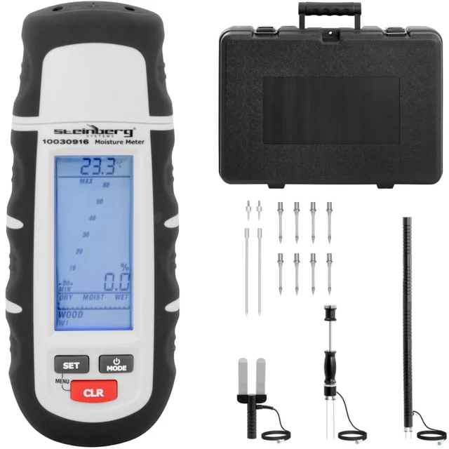 Medidor de humedad medidor de humedad para materiales de construcción LCD 1-75% SET