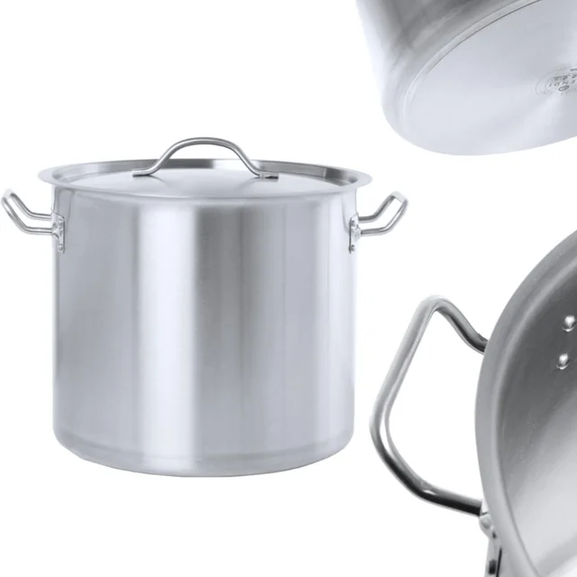 Medium pot with lid Budget Line 32 l 400x260 - Hendi 832851