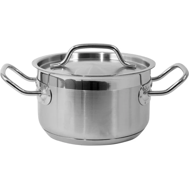 MEDIUM POT WITH STAINLESS STEEL LID 16x9,5CM 1,9L