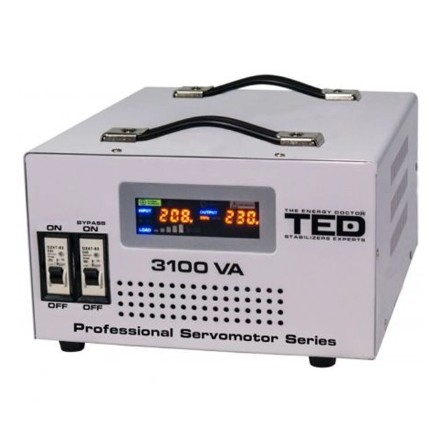 Μέγιστος σταθεροποιητής δικτύου 3100VA-SVC με σερβοκινητήρα TED000163