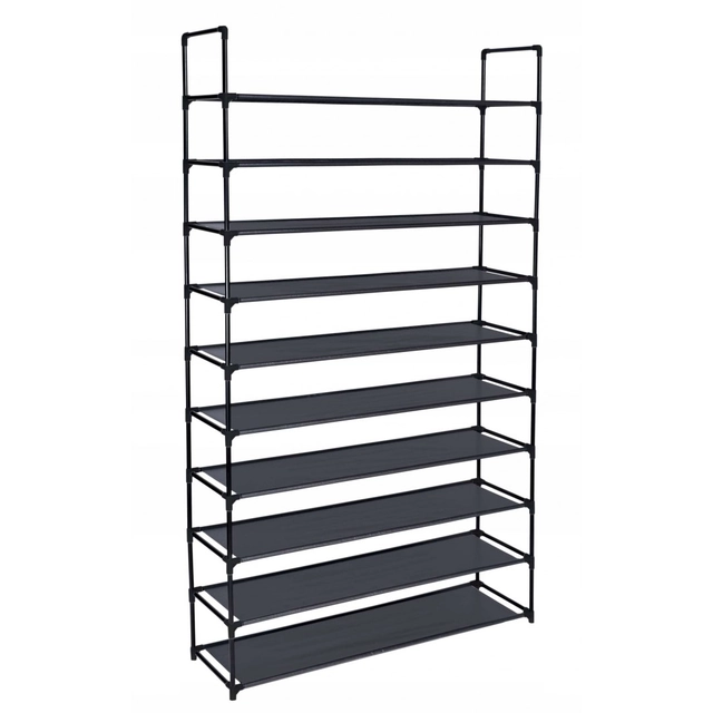 Mela shoe rack -50 pair - black