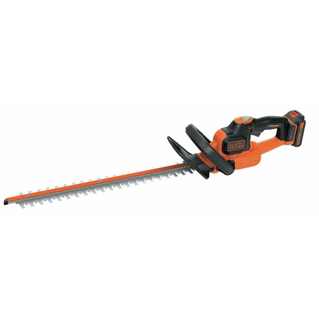 Melns un dzīvžogu šķēres Decker Power Command GTC18452PC 18 V 45 cm