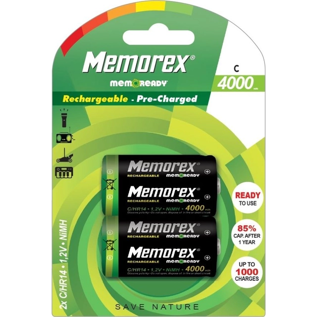 Memorex baterija C / R14 4000mAh 2 kos.