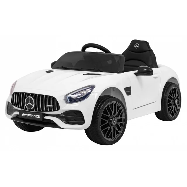 Mercedes Benz GT Battery Car White + Remote Control + Slow Start + MP3 LED