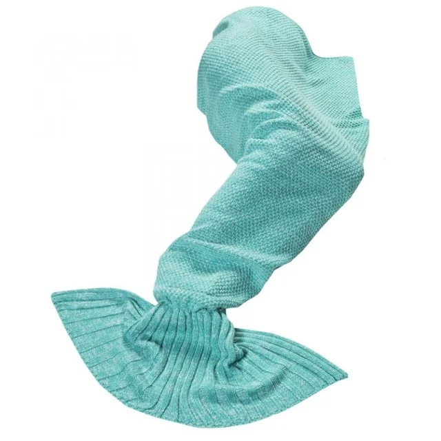 Mermaid blanket, mint, 180 x 85 cm