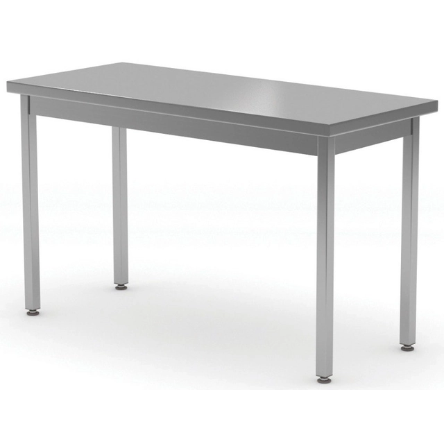 Mesa central de catering em aço inox 140x70x85 Polgast 110147