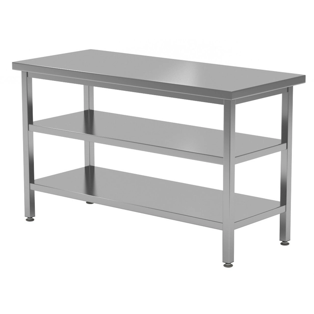 Mesa central de catering em aço inox 2-Pół 100x80x85 Polgast 112108/2