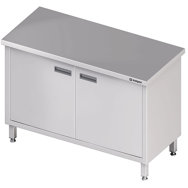 Mesa central em aço inox com portas de batente 1100x700 Stalgast