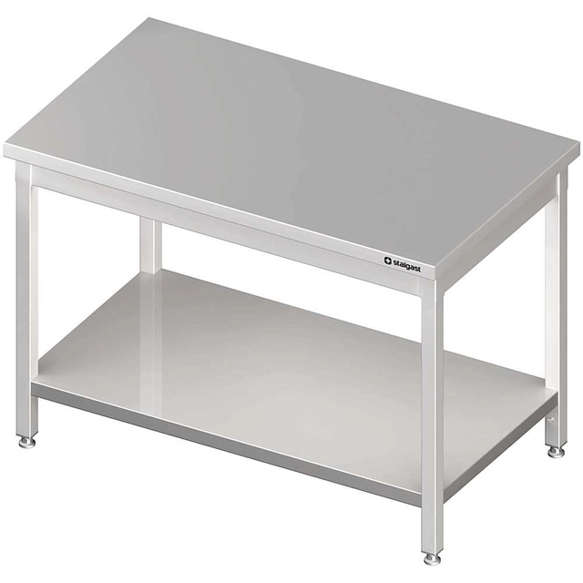 Mesa central em aço inox com prateleira 100x70 Stalgast