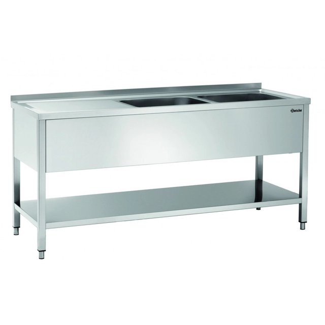 Mesa con Fregadero 1800x700 mm 2-Kom Bartscher