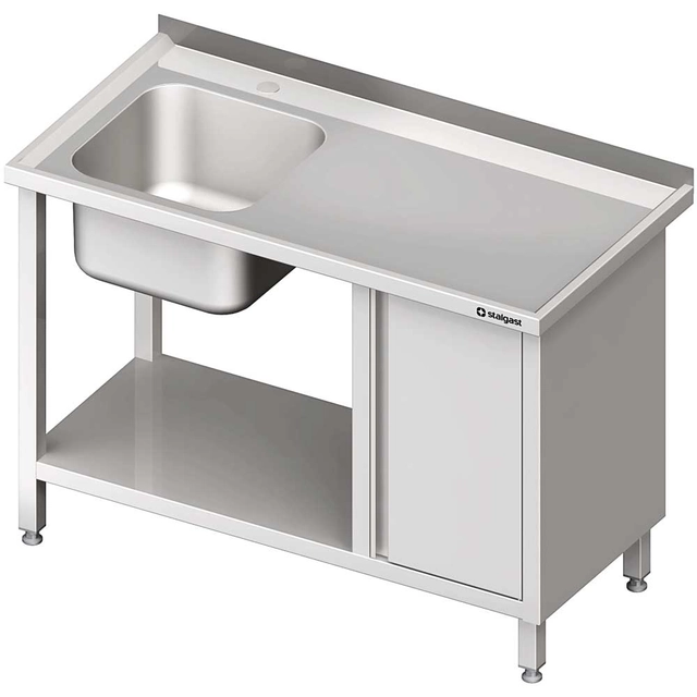 Mesa con lavabo 1-kom.(L), con mueble y estante 1100x600x850 mm