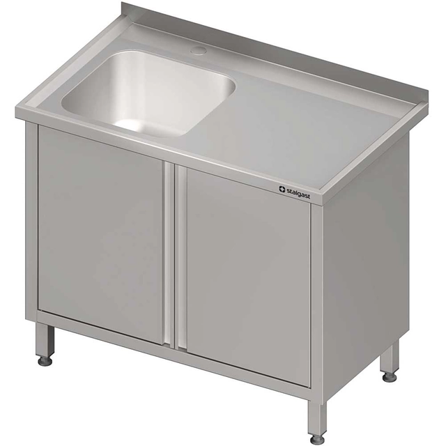 Mesa con lavabo 1-kom.(L), puerta batiente 800x600x850 mm