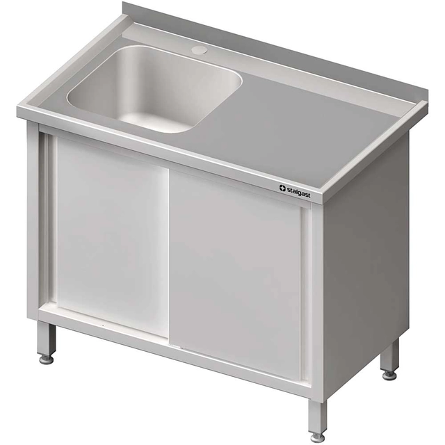 Mesa con lavabo 1-kom.(L), puerta corredera 1000x700x850 mm