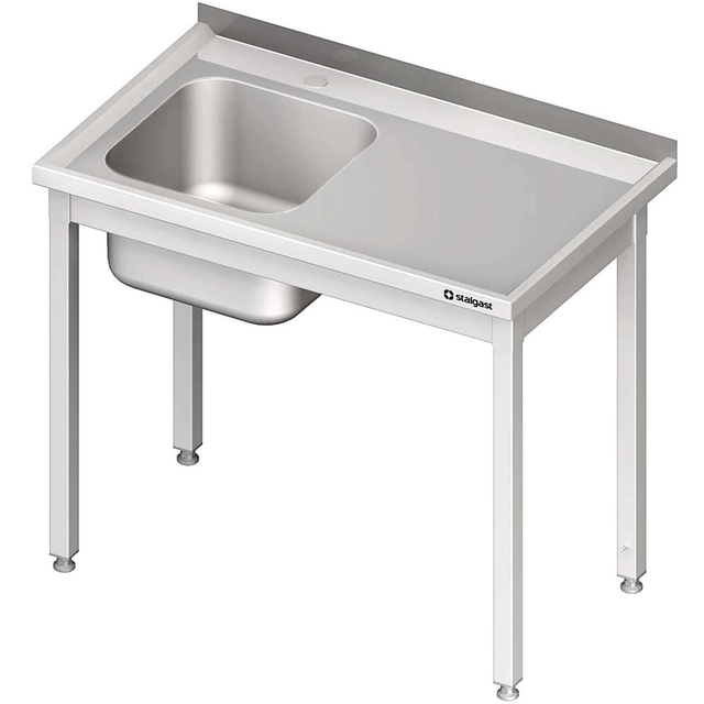 Mesa con lavabo 1-kom.(L),sin estante 1100x600x850 mm soldado