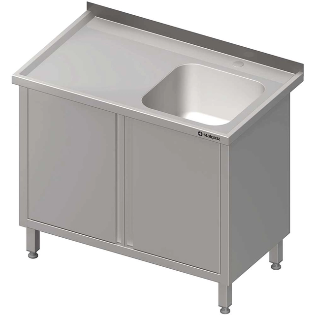 Mesa con lavabo 1-kom.(P), puerta batiente 1100x600x850 mm