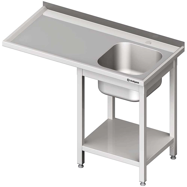 Mesa con lavabo 1-kom.(P) y espacio para frigorífico o lavavajillas 1200x600x900 mm soldado