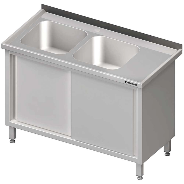 Mesa con lavabo 2-kom.(L), puerta corredera 1300x600x850 mm