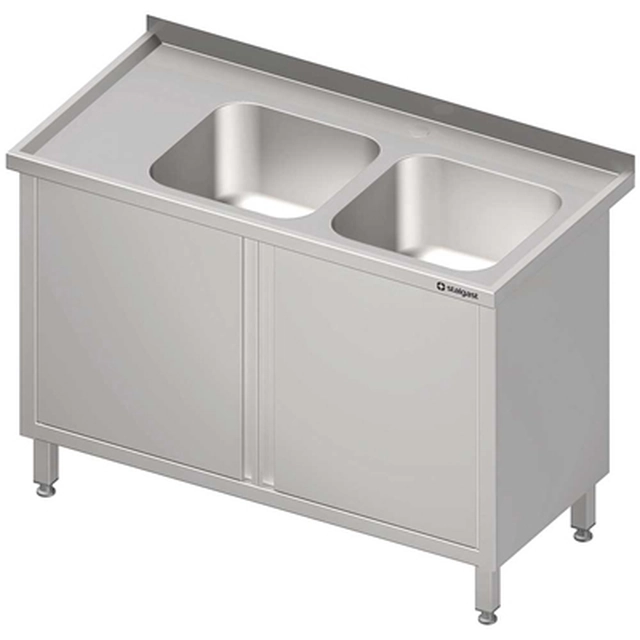 Mesa con lavabo 2-kom.(P), puerta batiente 1200x700x850 mm