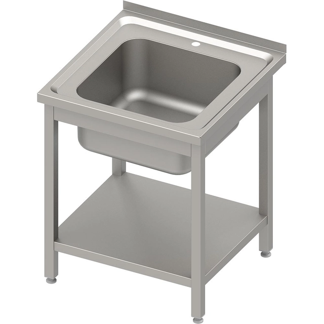 Mesa con lavabo con estante 60x70x85, tapa en relieve | estalgast