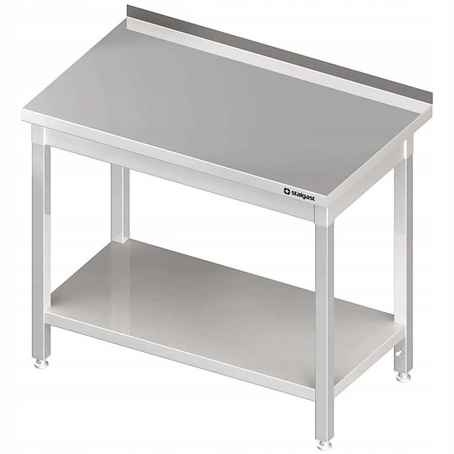 Mesa de acero inoxidable con estante 120x60 atornillado | Estalgast 611326