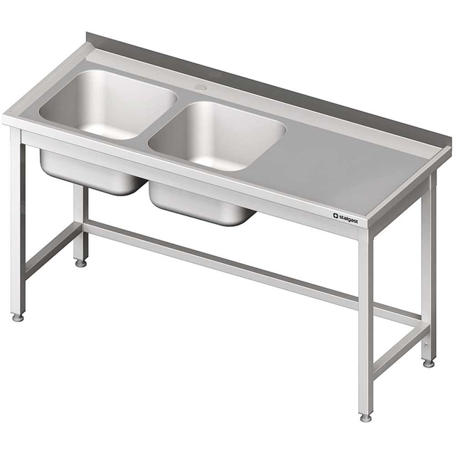 Mesa de acero inoxidable con fregadero 2-kom.(L) 1700x600 | estalgast