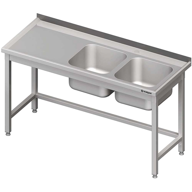 Mesa de acero inoxidable con fregadero 2-kom.(P) 1700x700 | estalgast