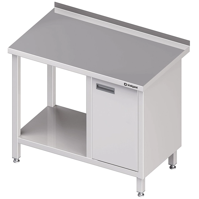 Mesa de acero inoxidable con mueble (P) y estante 120x60 Stalgast