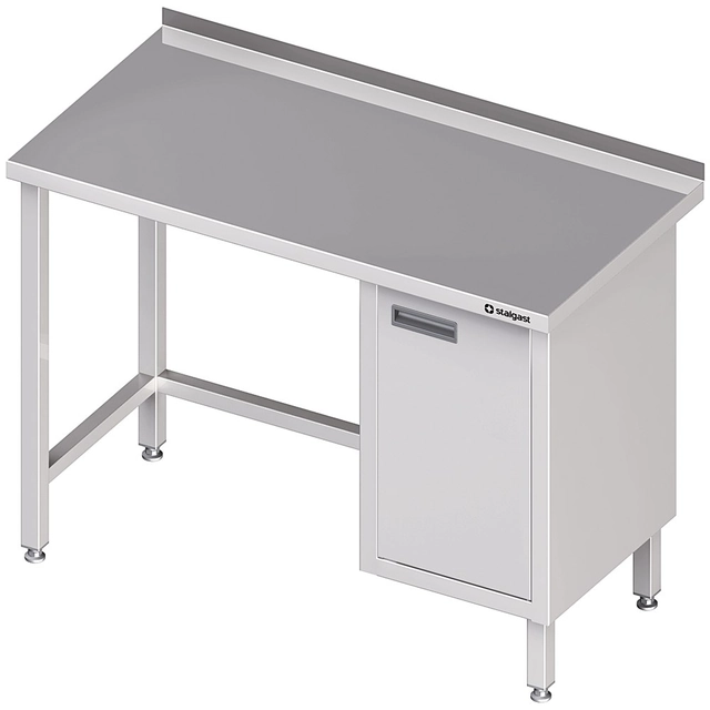 Mesa de aço inox com armário (P) 160x60 Stalgast