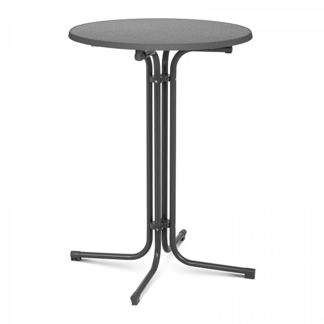 Mesa de bar - cinza - dobrável - Ø80 cm - 110 cm ROYAL CATERING 10011473 RC-BIS80FG