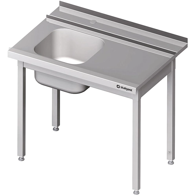 Mesa de carregamento(P) 1-kom. sem prateleira para máquina de lavar louça SILANOS 1000x755x880 mm soldada