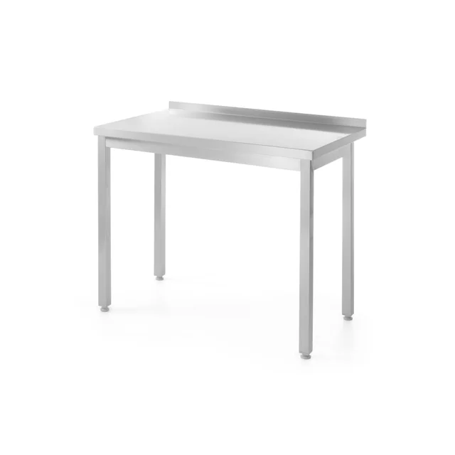 Mesa de catering com borda 80 x 60 cm, aço inoxidável Hendi