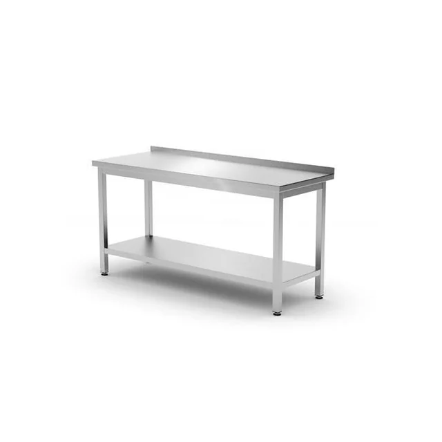 Mesa de catering de acero inoxidable con estante 600x600x850 Hendi 817223