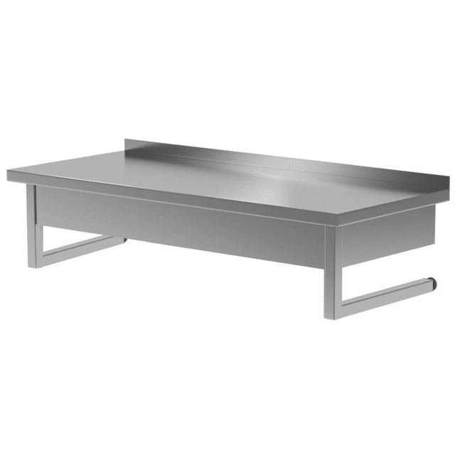 Mesa de catering em aço inoxidável suspensa 190x60x30 Polgast 101196-Wi