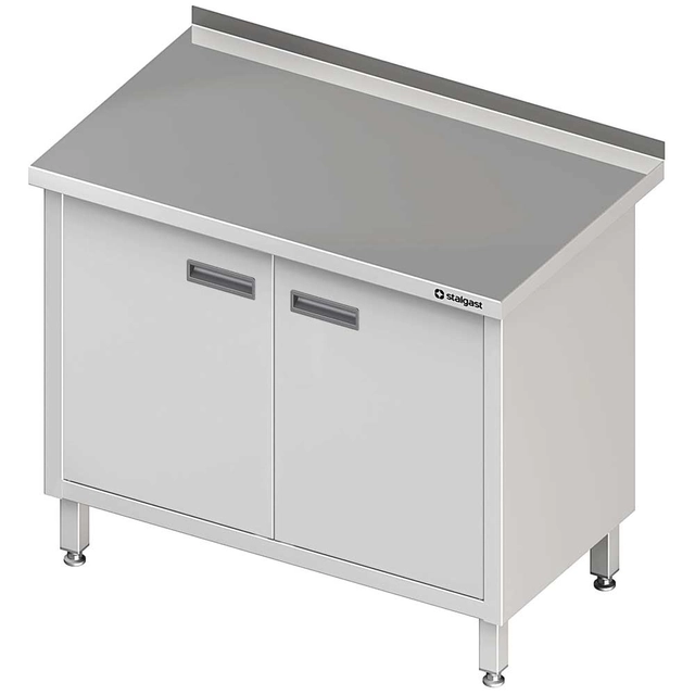 Mesa de parede em aço inox com portas de batente 1100x600 Stalgast