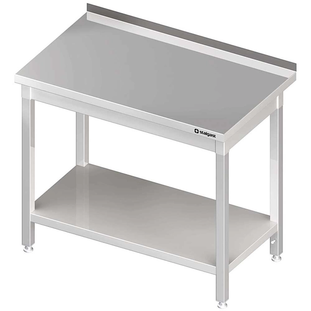 Mesa de parede em aço inox com prateleira 1000x600, Aparafusada Stalgast