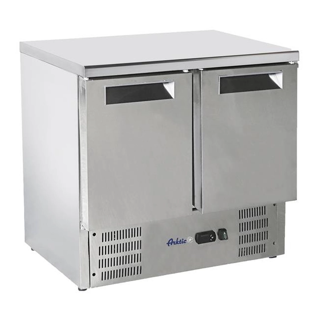 Mesa de resfriamento 2 porta com bancada e unidade inferior novo refrigerante Arktic Hendi 236130