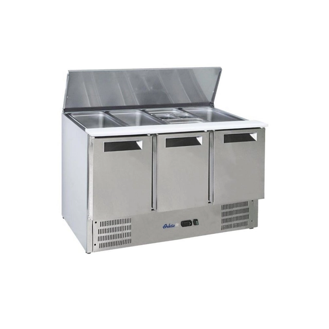 Mesa de resfriamento de salada com tampa articulada 3-drzwiowy novo refrigerante Arctic Hendi 236178