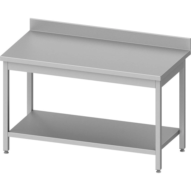 Mesa de trabajo de acero inoxidable con estante 120x60 Stalgast 950046120