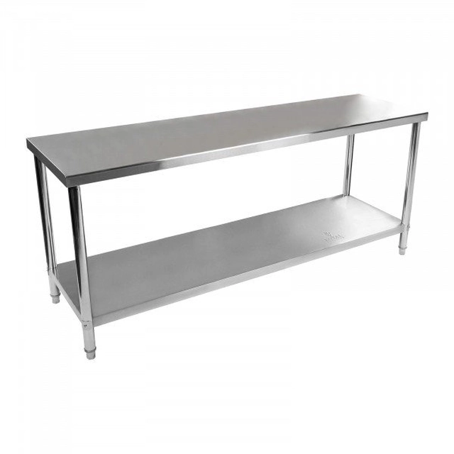 Mesa de trabalho - 200 x 60 cm - 195 kg - aço inoxidável ROYAL CATERING 10011599 RCWT-200X60S