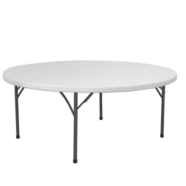 Mesa dobrável para catering, branca, redonda, de diâmetro. 180cm para 250kg - Hendi 810941